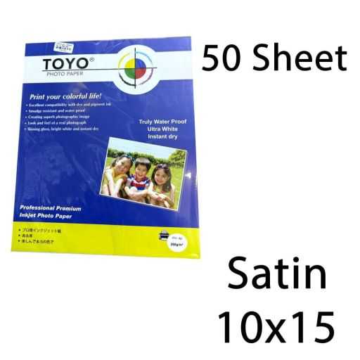 10x15 Satin TOYO photo paper 50 sheet